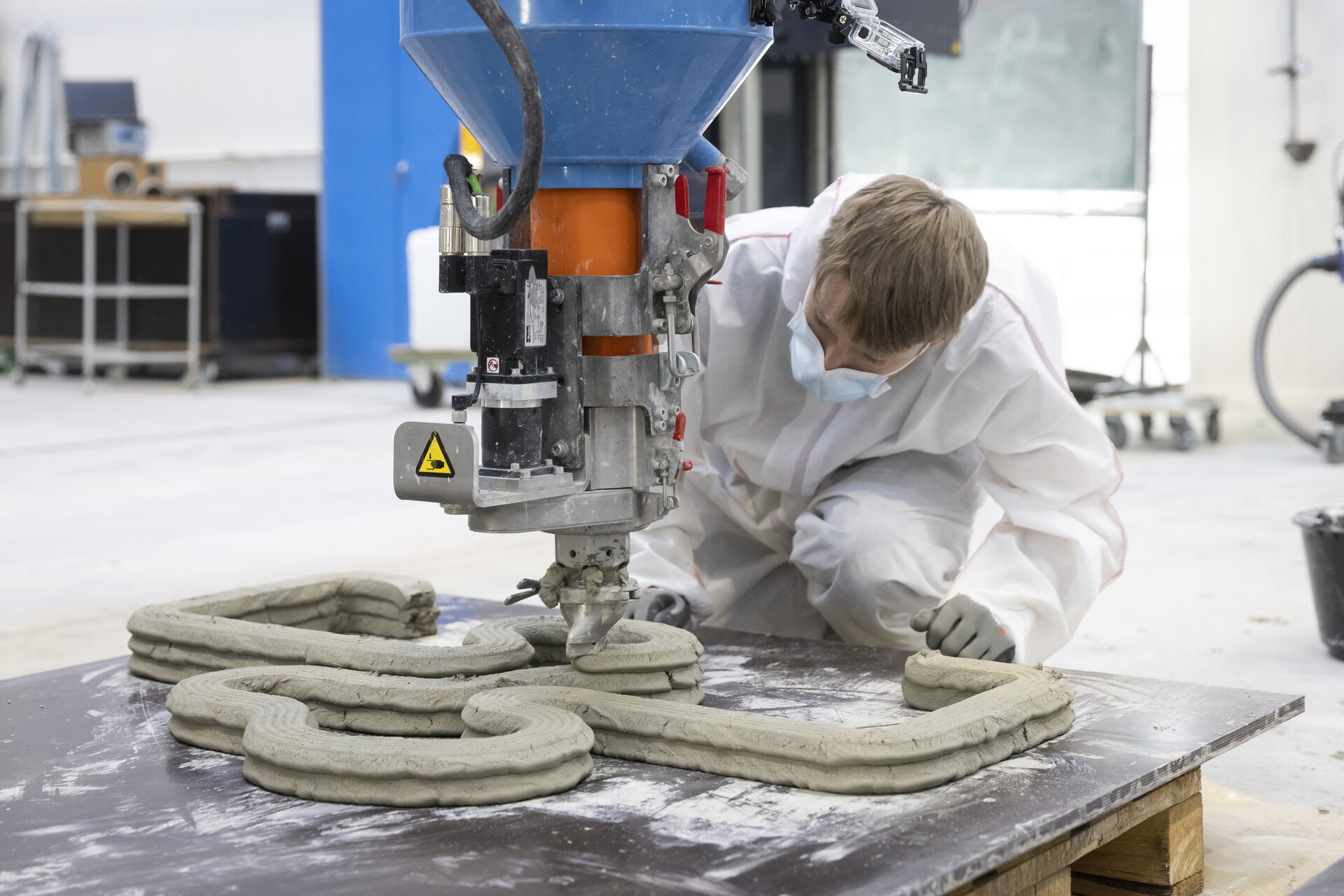 Betonprinter, DTU Engineering Technology. Foto Thomas Hjort Jensen.